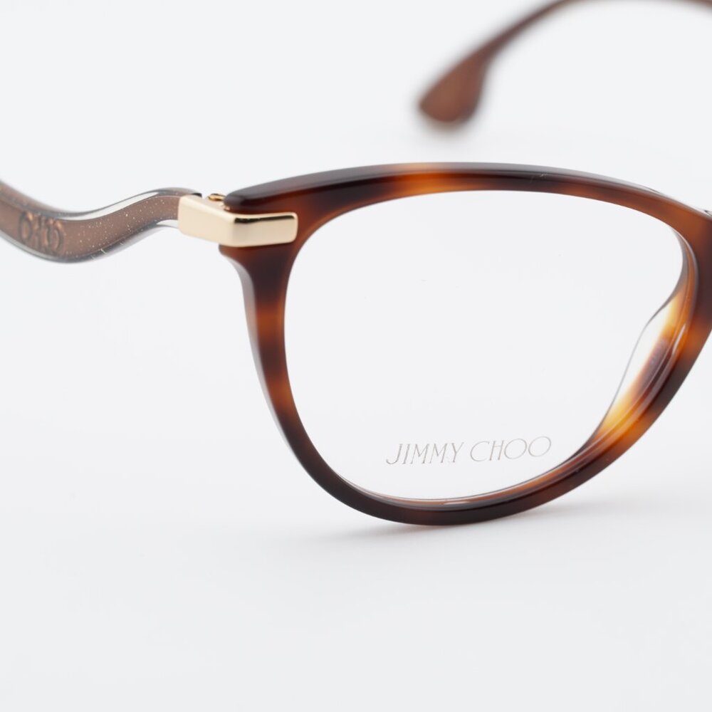 Jimmy Choo JC258 0086 00 Eyeglasses Havana/Gold 54mm Cat Eye Frame - Picture 9 of 11